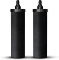 NSF Certified Smart Carbon (Black) Replacement Filter Elements - Pack of 2 Filters for Phoenix Gravity Water Filters, Replacement for Berkey® BB9-2, Waterdrop & Other Countertop Water Filters