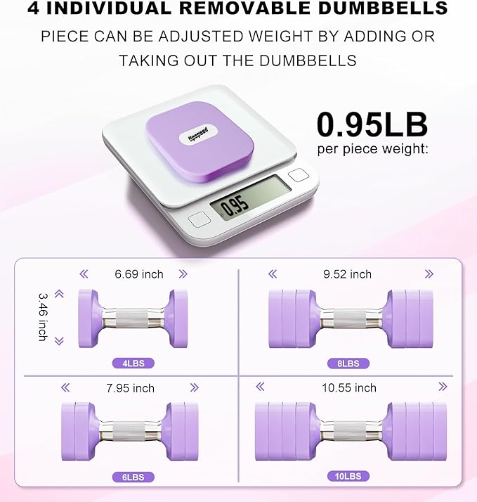 15LB 20LB 50LB Adjustable Dumbbell Set Free Weights Dumbbells Set for Women Men Hand Weights Sets Adjust Dumbbell Weight Sets for Home Gym Exercise Workout Strength Training Equipments-FlexoryFit