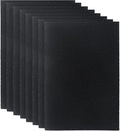 8 Pack Cat Litter Box Charcoal Filters for Van Ness Cat Litter Box, 4.4 x 6.5Inch Replacement Carbon Odor Filters for Pureness F6 Zeloite Air Filter, Black