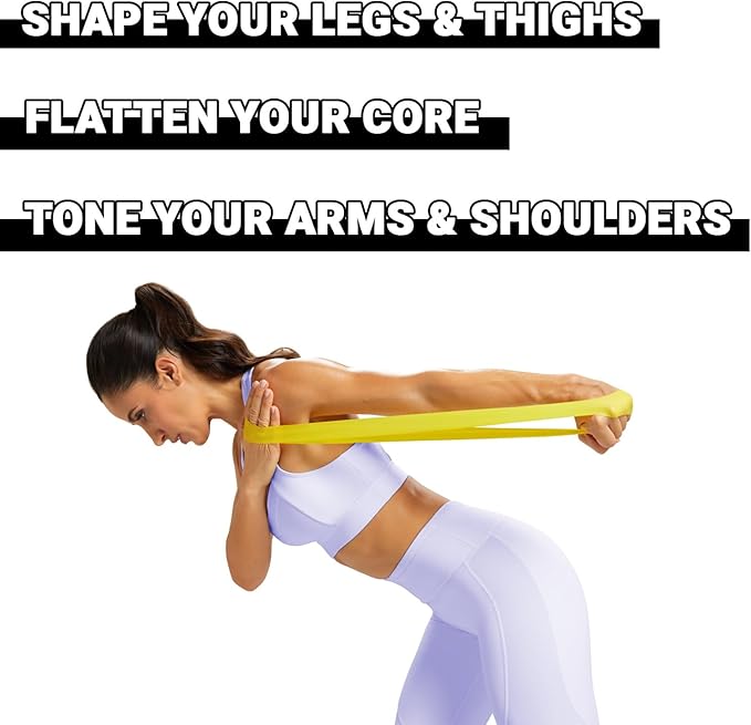 Beachbody Resistance Bands for Booty and Thigh Workouts, Unisex Strength Workout Exercise Loops for Women & Men, Light, Medium & Heavy Resistance Levels, 12 Inch, 3 Pack-FlexoryFit