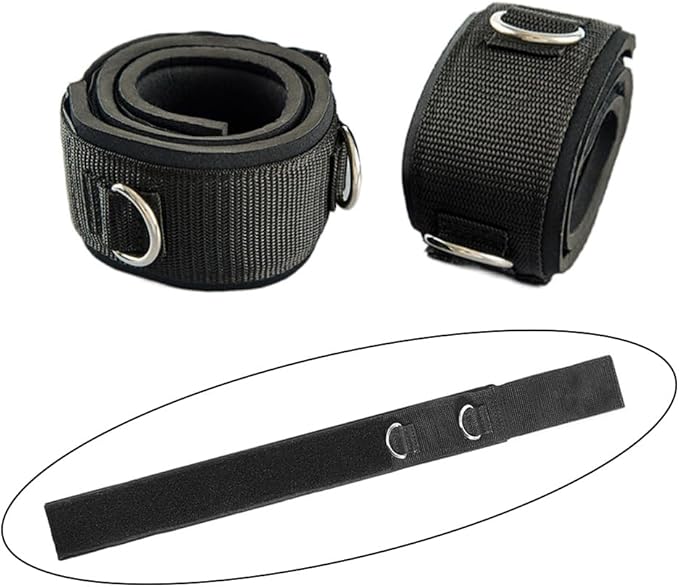 2Pcs Fitness Thigh Straps Soft Neoprene Padded Fitness Leg Exercise Attachment Adjustable Thigh Resistance Belt for Machines Gym Workout Speed Exercise Taekwondo Football Running-FlexoryFit