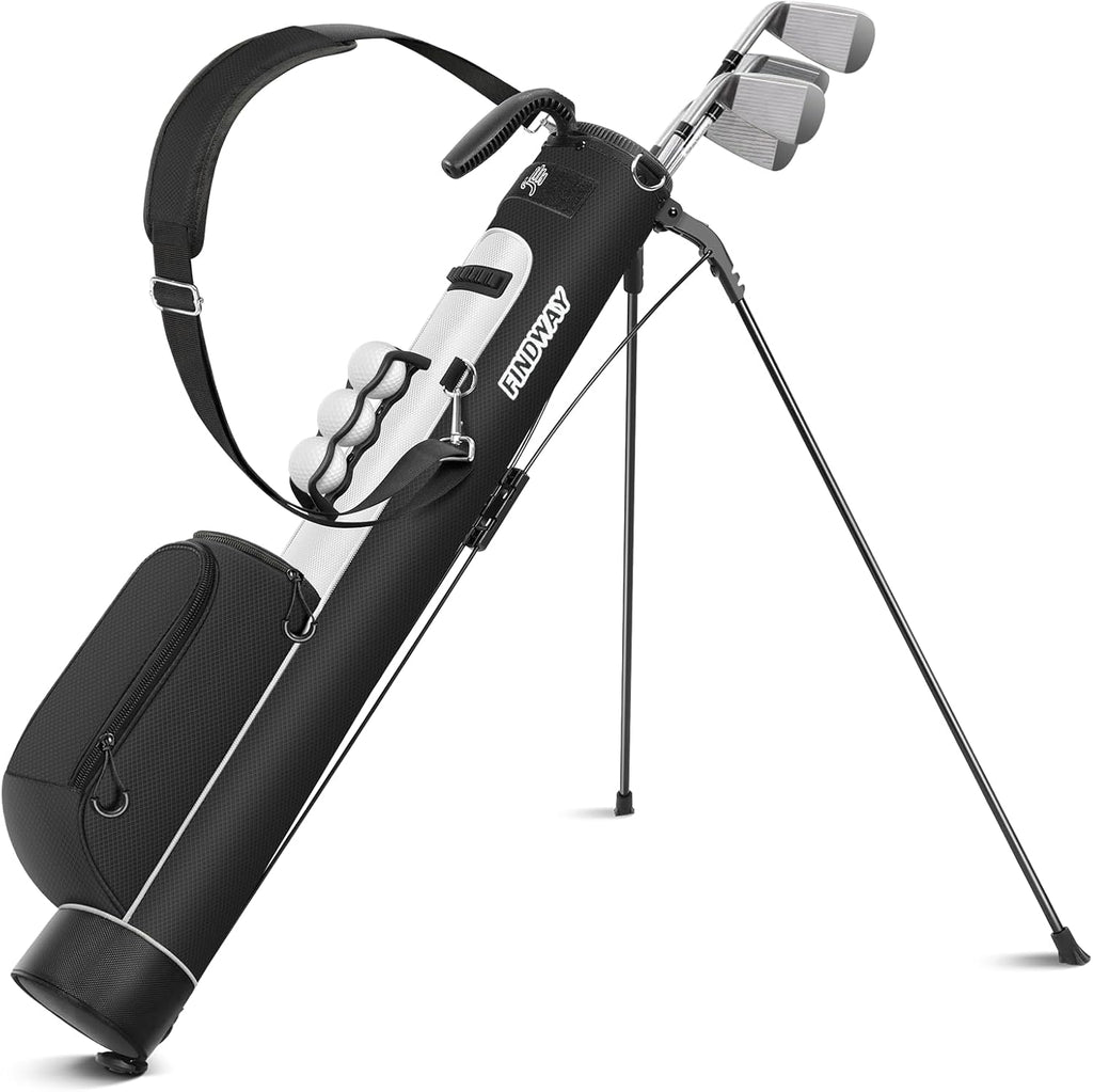 Findway Golf Stand Bag, Par 3 Golf Bag Pitch n Putt Small Golf Bag with Ball Holder and Cooler Bag, Lightweight Golf Carry Bag for Men Women