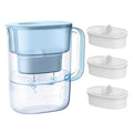 Waterdrop Water Filter Pitcher with 3 Filters, 200-Gallon Long-Life, 10-Cup Large Water Filter Pitcher, NSF Certified, 5X Times Lifetime, Reduces PFOA/PFOS, Chlorine, Blue