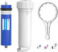 400 GPD RO Membrane Filter Replacement with Reverse Osmosis Membrane Housing, Wrench, 1/4" Quick-Connect Fitting, Check Valve, Fit Under Sink RO Home Drinking Water Filter Filtration Purifier System