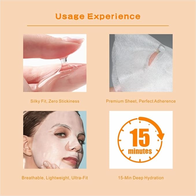 12 Pack Collagen Face Masks Skincare Bulk,Hydrating Spa Face Mask for Sensitive Skin,Sheet Mask for Skin Care, Facial Mask Sets Gifts for Women/Teen Girls/Kids-FlexoryFit