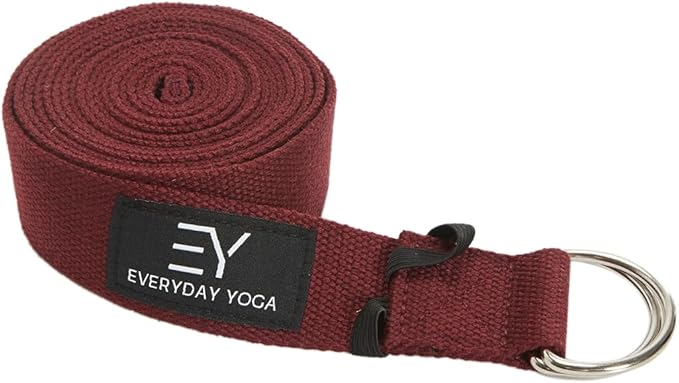 Everyday Yoga Super Strong Strap with Metal D-ring Buckle - Improve Flexibility, Stretching, and Physical Therapy Fitness.-FlexoryFit