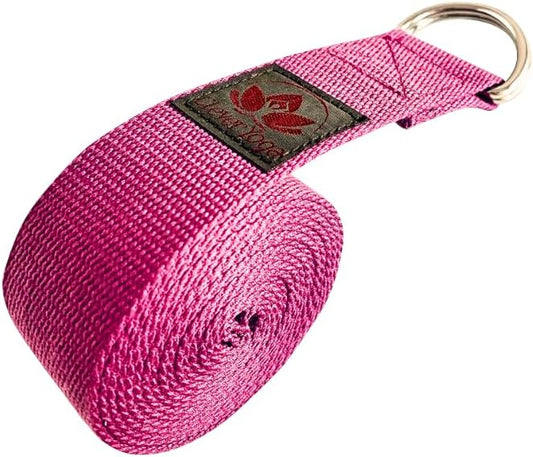 Clever Yoga - 8 ft Yoga Strap for Exercise & Physical Therapy, Leg Stretching Strap Yoga Accessories & Stretching Equipment, Leg Stretcher for Women & Men, Home Workout Essentials-FlexoryFit