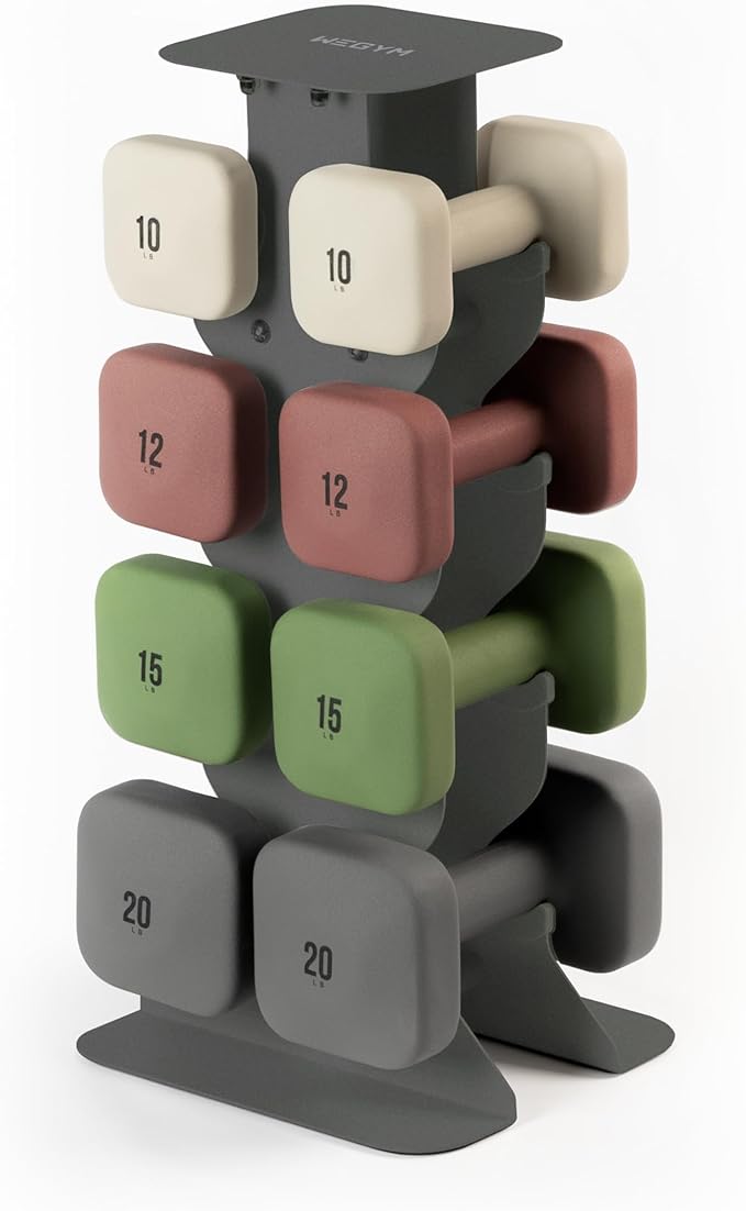 SafeGrip Dumbbells, Anti-Slip, Anti-Roll, Thick Handles, Free Weights, Square Dumbbells for Secure Workouts at Home, Weightlifting, and Personal Training-FlexoryFit