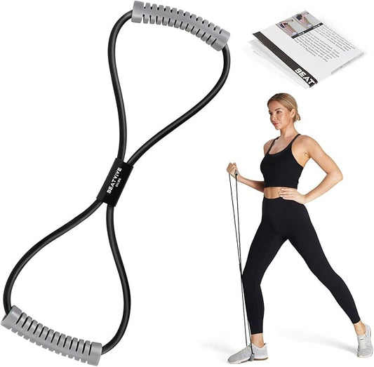 Resistance Band Figure 8 Exercise Cord, Fitness Resistance Bands with Handles, Exercise Tube Band for Arm and Shoulder Stretch-FlexoryFit