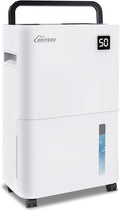 Britsou 50 Pints Dehumidifier for Basement with Drain Hose - Quiet Smart Operation with 3 Modes, 24HR Timer - Ideal for Home Bedroom, Bathroom, Small to Large Rooms
