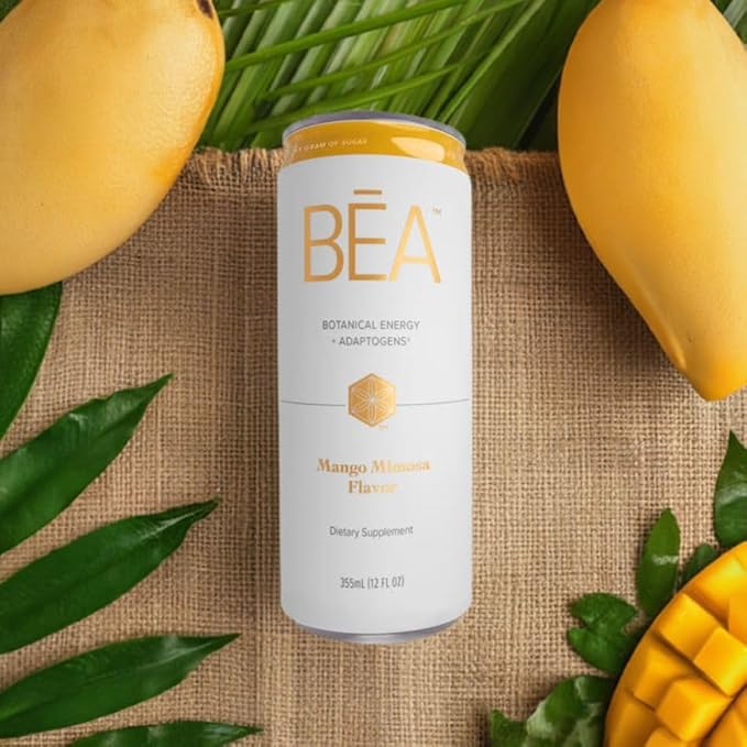 Isagenix BĒA™ Sparkling Energy Drink – Botanical Energy + Adaptogens – Mango Mimosa (12 Servings)-FlexoryFit