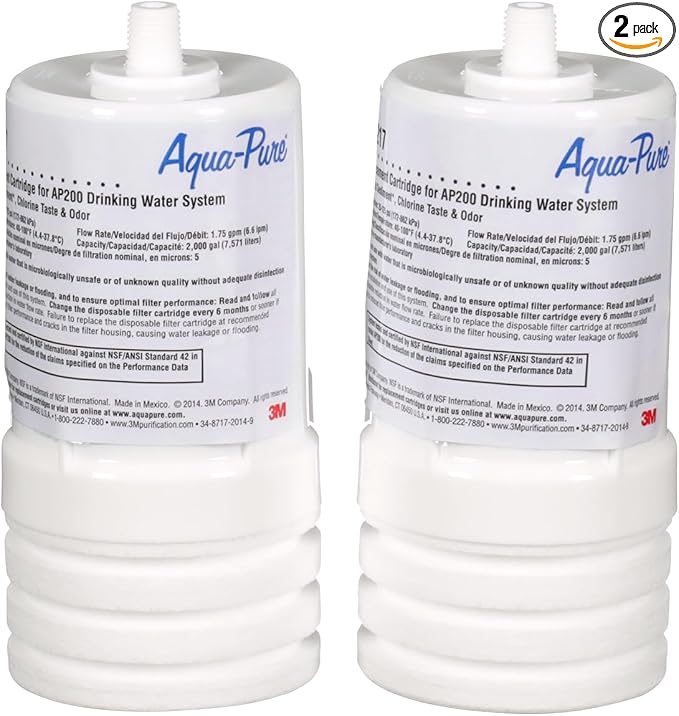 3M Aqua-Pure Under Sink Replacement Water Filter Cartridge AP217, by Aqua-Pure