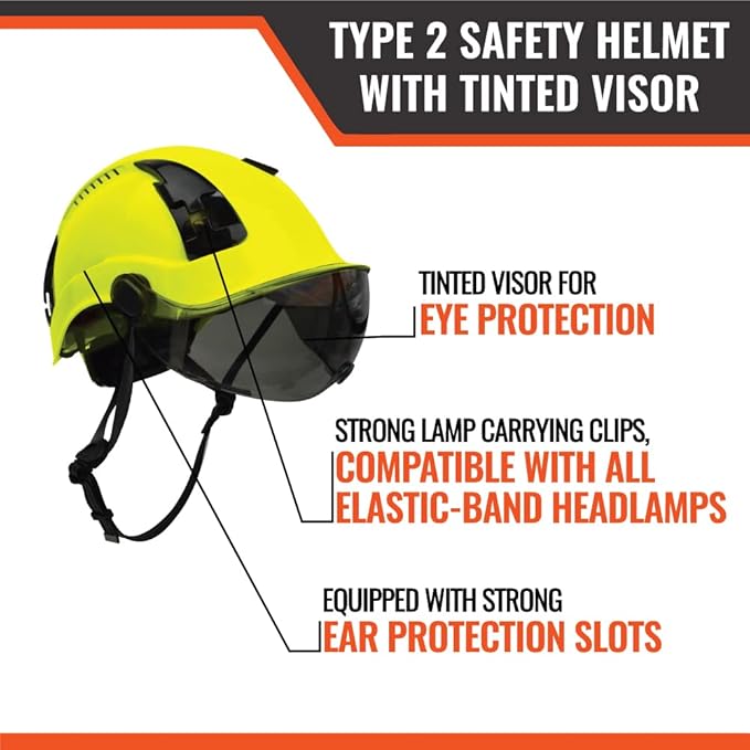Malta Dynamics APEX Type 2 Safety Helmet – OSHA and ANSI Z89.1 Compliant Safety Hard Hats for Construction Workers and Vented Helmet for Head Protection
