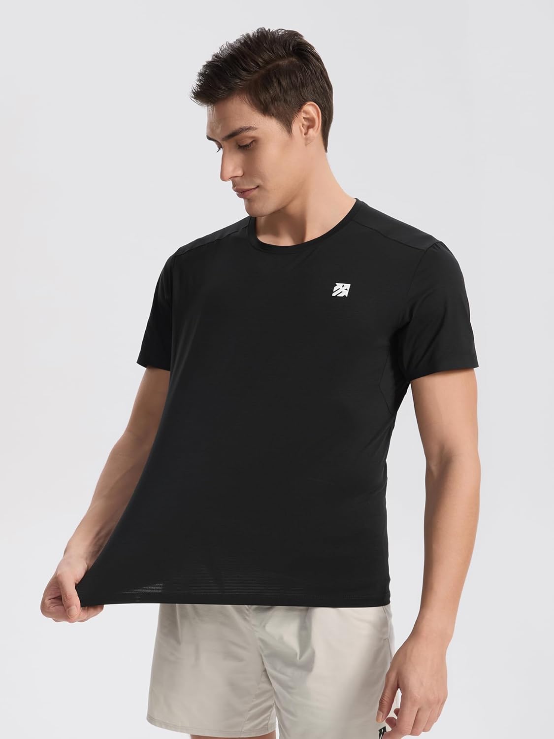 Mens Seamless Workout T-Shirts Lightweight Moisture Wicking Running Hiking Camping Tennis Pickleball Shirts for Men