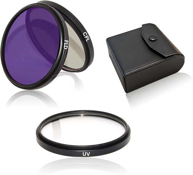 3 Piece UV-CPL-FLD Camera Filters Set, 72mm Multi-Coated Universal Lens Filter by WOKYO