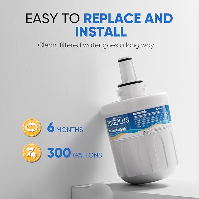 PUREPLUS Refrigerator Water Filter Replacement for DA29-00003G, DA29-00003B, DA29-00003F, DA29-00003A, Aqua-Pure Plus,HAFCU1, HDX FMS-1, RSG257AARS, RFG237AARS, RFG297AARS, RS22HDHPNSR,RWF1100A,2Pack