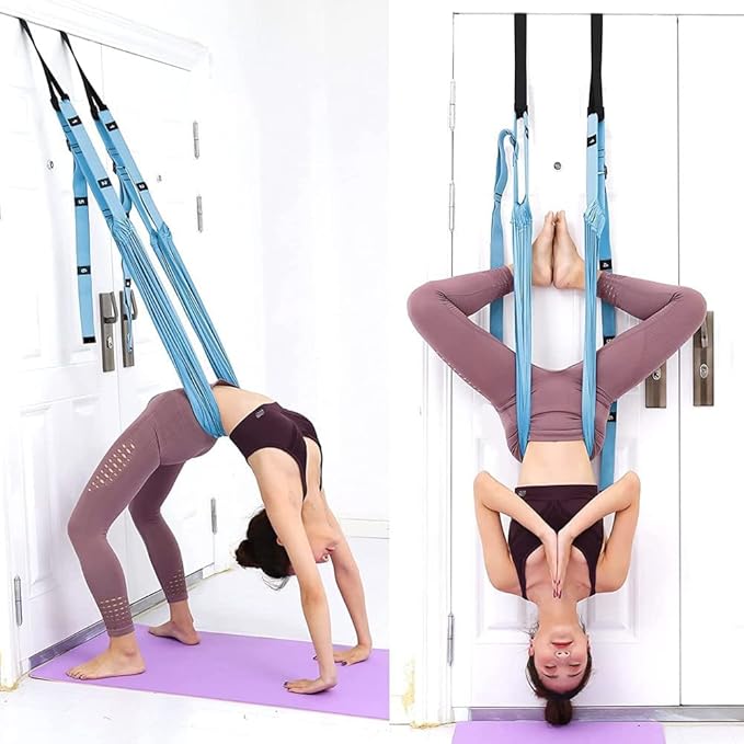 TOCO FREIDO Waist Back Leg Stretch Strap/Yoga Fitness Band, Leg Stretching Assist Trainer, Yoga Stretcher, Back Bend Split Inversion Strap for Fitness, Dance, Ballet, Gymnastics-FlexoryFit
