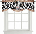 Cow Printed Tie Up Valance Curtains by Unknown