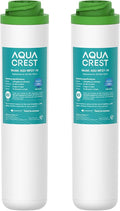 AQUA CREST FQK1K Under Sink Water Filter, NSF/ANSI 42 372 Certified, 1350 Gallons, Replacement for GE FQK1K, FQK2J, GXK185K and GX1S50R (Pack of 2)