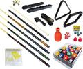 Pool Table - Premium Billiard 32 Pieces Accessory Kit - Pool Cue Sticks Bridge Ball Sets