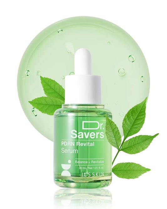 IT’S SKIN Dr.Savers PDRN Revital Serum 1.01 fl.oz, Hydrating and Rejuvenation Face Serum with PDRN and Plant Based Complex, Skin Barrier Support and Lightweight, Sensitive Skin, Korean Skincare-FlexoryFit