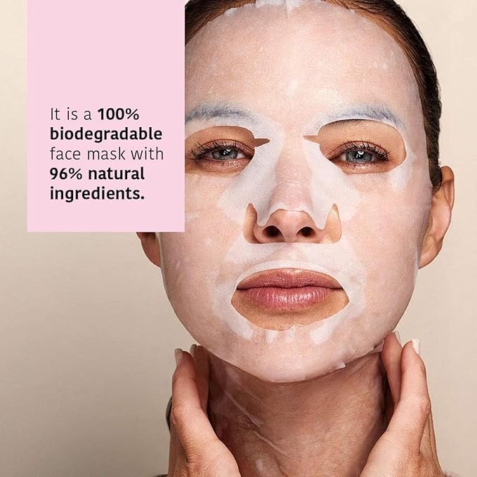 IROHA NATURE Face Masks - Packs for Better Skin (Pack of 5, Anti-Aging Face & Neck Tissue Mask with Collagen (96% Natural Ingredients))-FlexoryFit