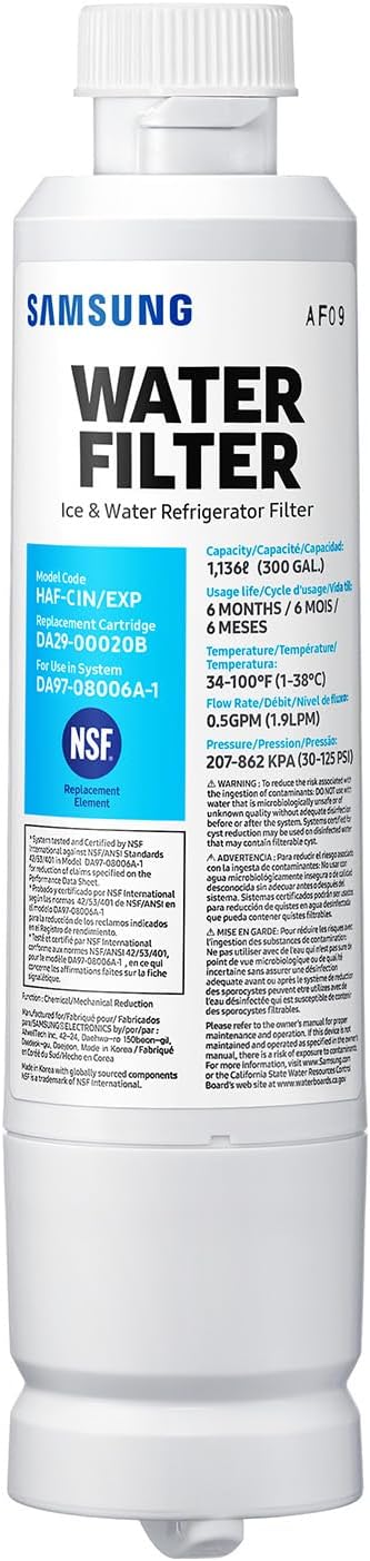 SAMSUNG Genuine Filter for Refrigerator Water and Ice, Carbon Block Filtration by Unknown