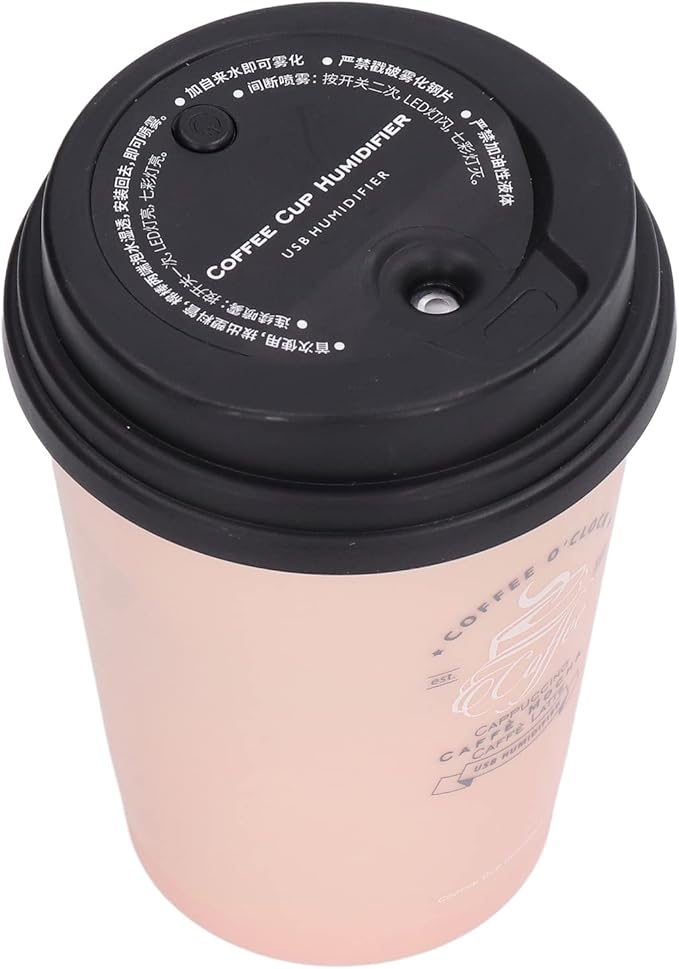 Zerodis Humidifier 300ml Car Humidifier Mini Desktop Humidifier Coffee Cup Shape Humidifier USB Humidifier()