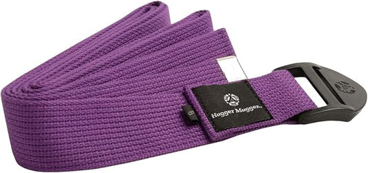 Hugger Mugger Cinch Cotton Yoga Strap - Super Strong Cotton, Quiet Cinch-Style Buckle, Long Length Great for Taller People-FlexoryFit