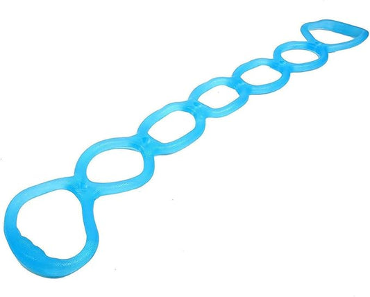 7 Rings Stretch Exercise Band, Portable Silicone Elastic Resistance Band Pilates Flexbands Yoga Stretching Strap Physical Therapy Rehab Belt, Home Gym Workout Equipment for Full Body Exercise-FlexoryFit