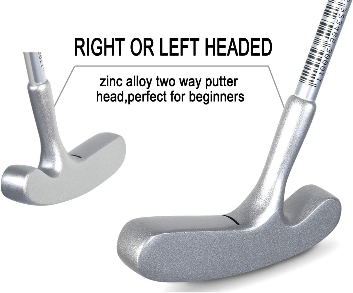 Acstar Two Way Junior Golf Putter Graphite Kids Putter Both Left and Right Handed Easily Use 3 Sizes to Choose Freely for Kids Ages 3-5 6-8 9-12