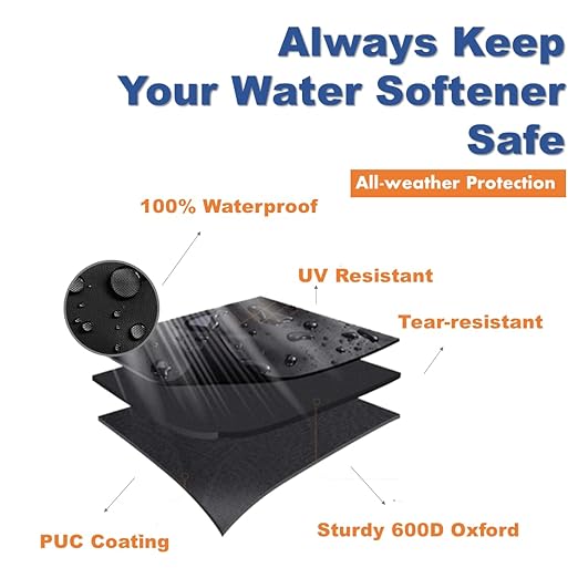 Water Softener Cover for Outside Units,Filter Tank Cover(14’’D×64’’H)+Brine Tank Cover(16''D×44''H),Water Softener Cover Outdoor,All-Weather Protection,Cover for Water Fliter Outside