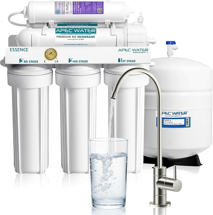 APEC Water ROES-PH75, 6-Stage Alkaline Under Sink Reverse Osmosis Water Filter by APECWaterSystems