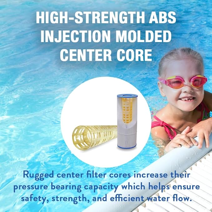 Doheny's PRB50-IN1 Spa Filter | Repl. Filter for Dynamic Series IV-DFM, Waterway 50 in-Line | Replaces Pleatco PRB50-IN, Unicel C-4950, Filbur FC-2390. OD: 5”, Length: 13 5/16”, Hole: 2 1/8” | 4-Pack