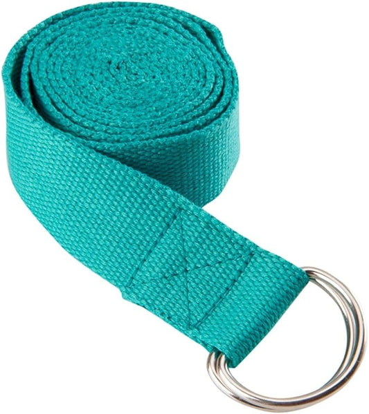 Everyday Yoga Super Strong Strap with Metal D-ring Buckle - Improve Flexibility, Stretching, and Physical Therapy Fitness.-FlexoryFit