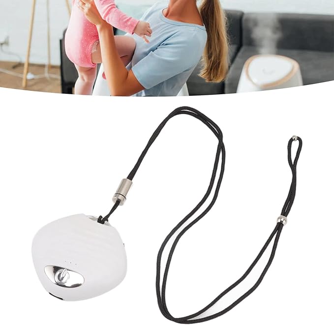 Air Purifier Necklace, 5V Portable Ionizer Rechargeable Ion Air Purifier Simple to Use Air Filter Device Necklace Purifier for Home Car with USB Cable 2x2x0.6inch