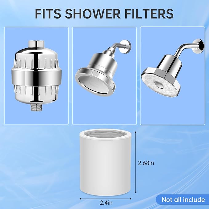 9 Pack Shower Filter Replacement Cartridge, 20 Stage Shower Filter Head for Hard Water, Universally Compatible With Any Similar Design, High Output Hard Water Filter Replacement Cartridge