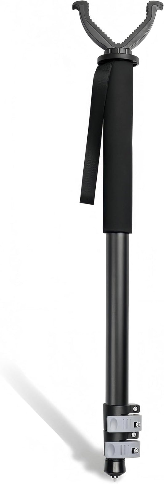 Shooting Stick with V Yoke, 22-62 inches Adjustable Aluminum Shooting Monopod for Hunting Rifles
