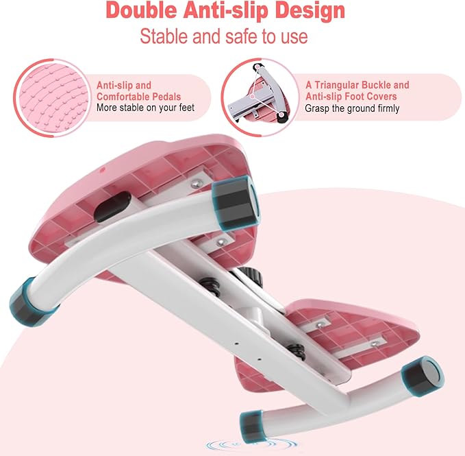 HOTSWEAT Waist Twister, Exercise Twist Boards Twisting Waist Machine for Women Belly Fat, Noiseless Ab Twister Machine with Resistance Bands, Waist Sculptor for Home Gym-FlexoryFit