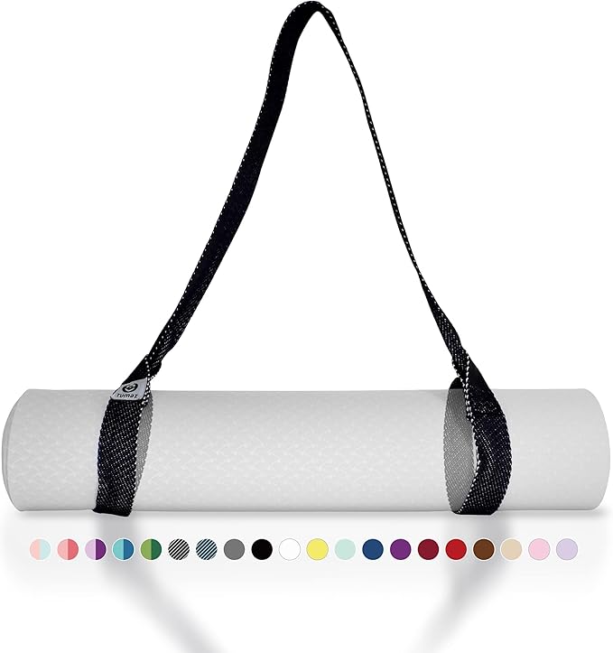 Tumaz Yoga Mat Strap [MAT NOT Included] (2 Sizes) with Extra Thick & Comfy Delicate Texture, Adjustable Yoga Mat Carrier-FlexoryFit