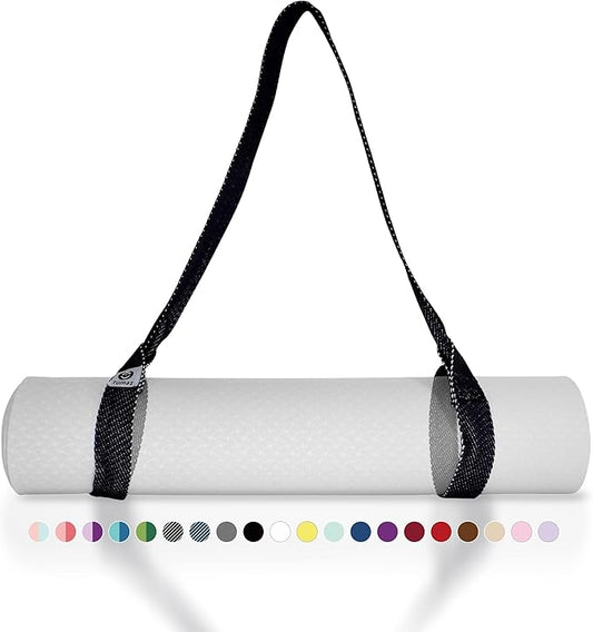 Tumaz Yoga Mat Strap [MAT NOT Included] (2 Sizes) with Extra Thick & Comfy Delicate Texture, Adjustable Yoga Mat Carrier-FlexoryFit