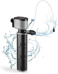 SainSmart XpertMatic 45W Aquarium Filter, Submersible Fish Tank Filter Water Pump for Up to 220 Gallon Fish Tank, 3 Stages 792 GPH Biochemical Sponge Filter, for Aquarium Filtration/Oxygenation