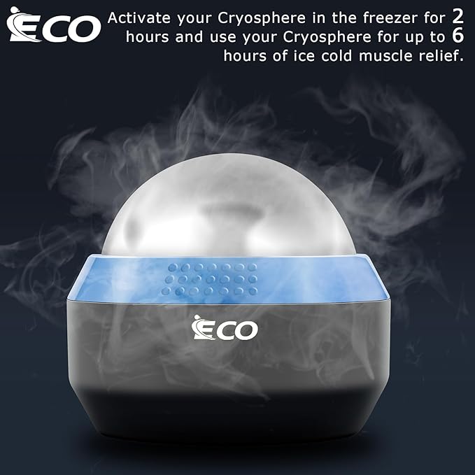 iECO Cryosphere Cold Massage Roller Ball - Massage Ball for Cold & Heat Relief, Myofascial Release, Trigger Point Therapy, Muscle Knots - Deep Tissue Ice Massager-FlexoryFit