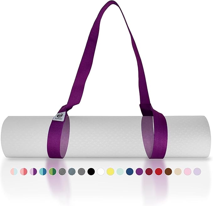 Tumaz Yoga Mat Strap [MAT NOT Included] (2 Sizes) with Extra Thick & Comfy Delicate Texture, Adjustable Yoga Mat Carrier-FlexoryFit