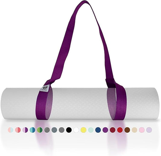 Tumaz Yoga Mat Strap [MAT NOT Included] (2 Sizes) with Extra Thick & Comfy Delicate Texture, Adjustable Yoga Mat Carrier-FlexoryFit