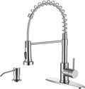 WEWE Kitchen Sink Faucet with Soap Dispenser, Kitchen Faucet with Pull Down by WEWE