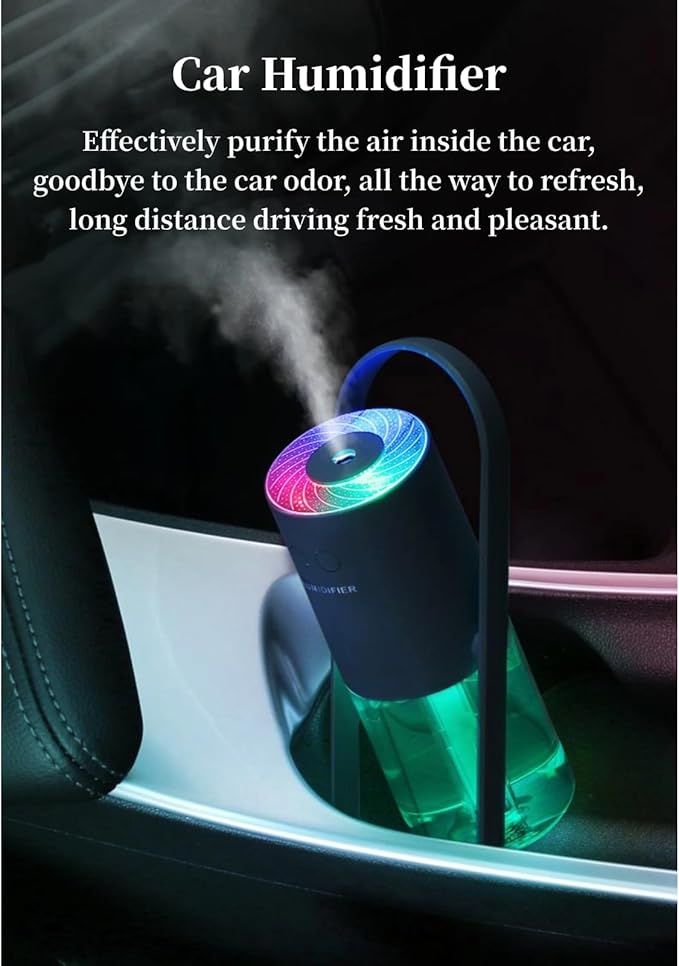 Portable Mini Humidifier, Compact 360° Rotating Cool Mist Air Humidifier Automatic Shutdown for Office for Home for Travel (#1)