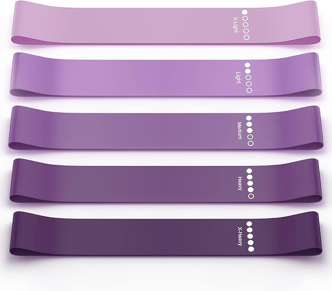 Resistance Bands for Working Out, Elastic Pilates Flexbands for Physical Therapy Yoga, Stretch Exercice Loop Bands for Booty Legs-FlexoryFit
