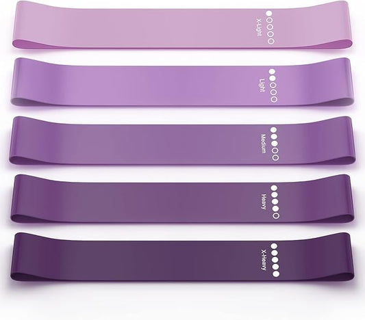 Resistance Bands for Working Out, Elastic Pilates Flexbands for Physical Therapy Yoga, Stretch Exercice Loop Bands for Booty Legs-FlexoryFit