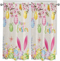 Happy Easter Living Room Curtains 72 Inches length, Spring Farmhouse Bunny Eggs by Unknown